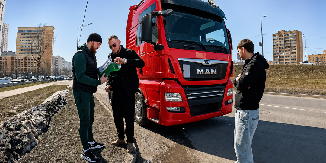 Как мы съездили в Москву за донором для трёхцветного MANа из VK LOGISTIK и что из этого вышло