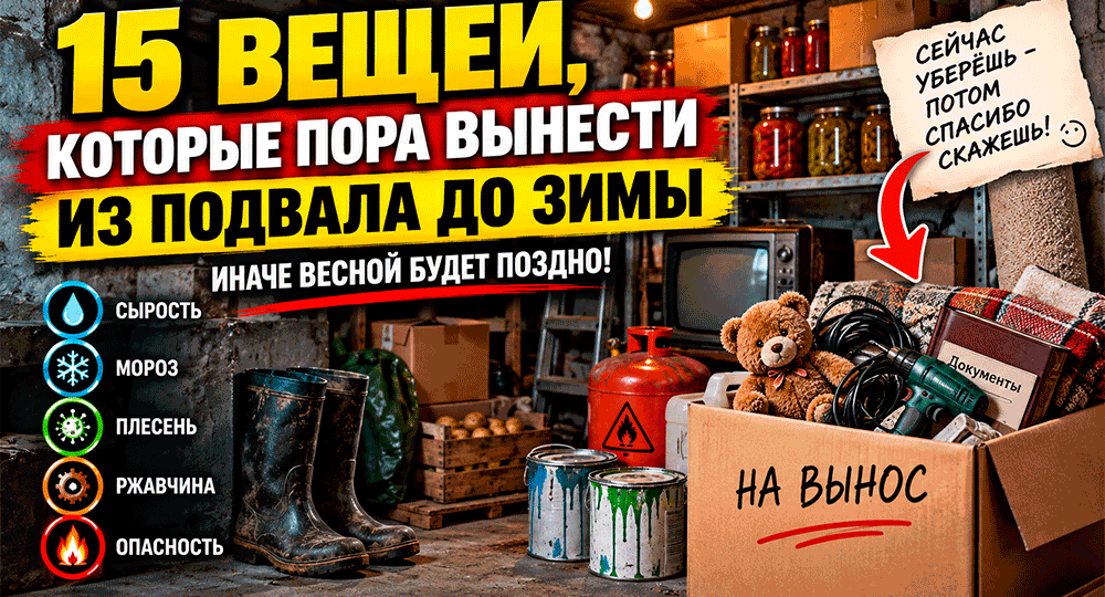 15 вещей пора вынести из подвала до зимы – иначе весной получите ржавчину, плесень и дорогой сюрприз