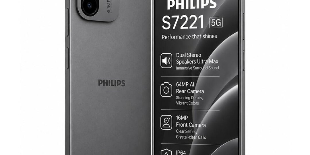 Представлен новый смартфон Philips с экраном 120 Гц, камерой 64 Мп и батареей на 5700 мА•ч за $215