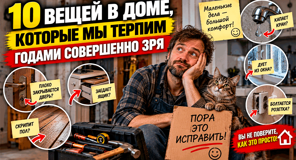 10 вещей в доме мы терпим годами совершенно зря – а исправляются они быстрее, чем кажется