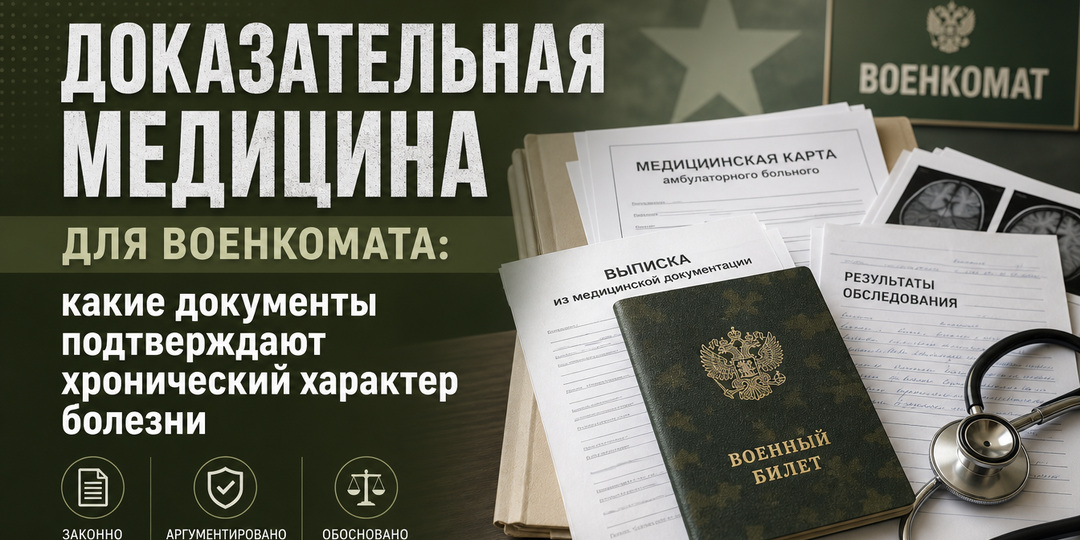 Доказательная медицина для военкомата: какие документы подтверждают хронический характер болезни