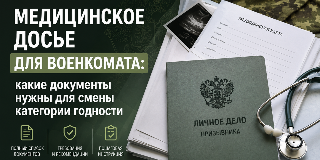 Медицинское досье для военкомата: какие документы нужны для смены категории годности в 2026 году