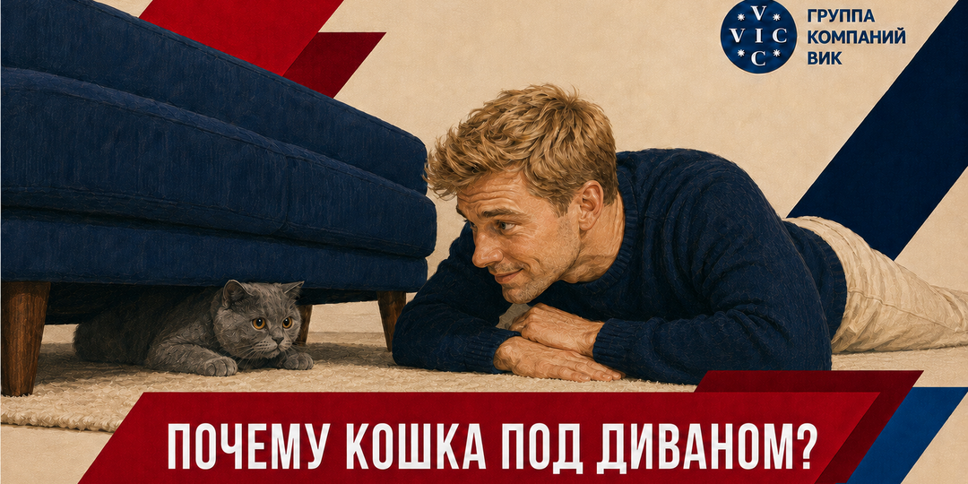 Почему кошка прячется под диван?