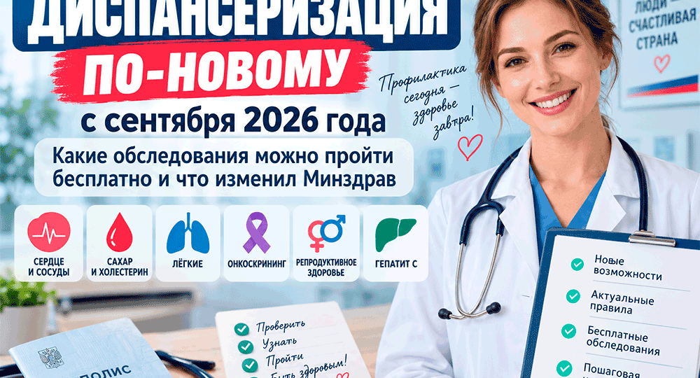 Диспансеризация по-новому с сентября 2026 года – какие обследования можно пройти бесплатно и что изменил Минздрав