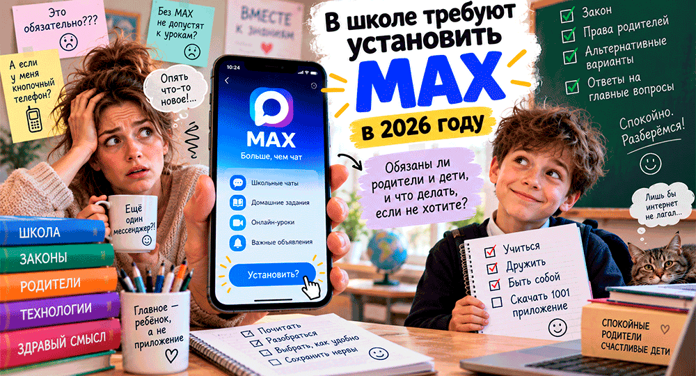 В школе требуют установить MAX в 2026 году – обязаны ли родители и дети ставить мессенджер и что делать, если не хотите