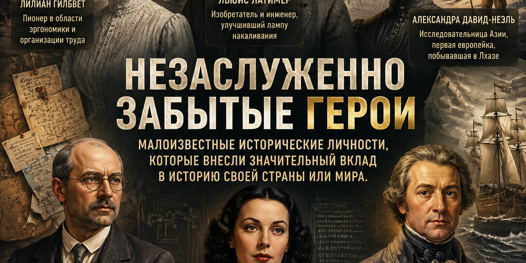 Незаслуженно забытые герои: малоизвестные исторические личности, которые внесли значительный вклад в историю своей страны или мира.