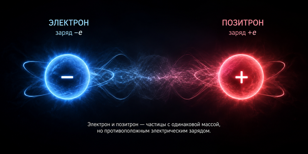 Тайна электрического заряда: что на самом деле отличает электрон от позитрона?
