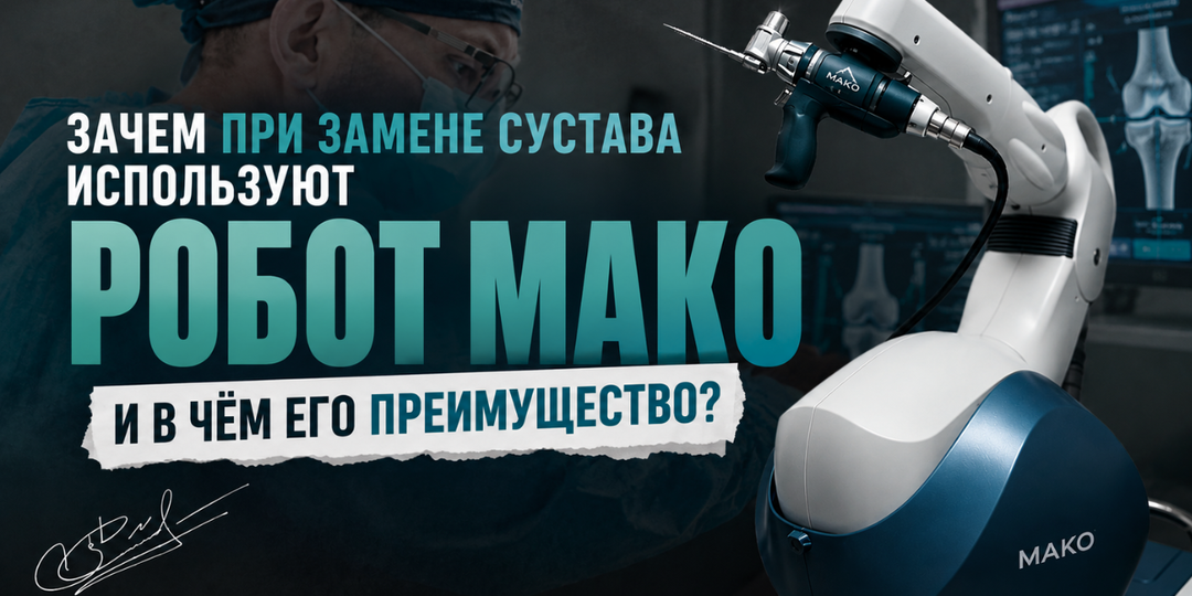 Зачем при замене сустава используют робот MAKO и в чём его преимущество?