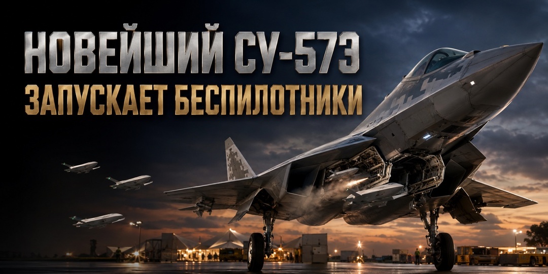 Новейший российский Су-57Э умеет запускать беспилотники