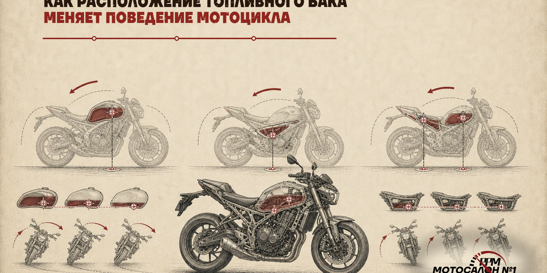 Как расположение топливного бака меняет поведение мотоцикла