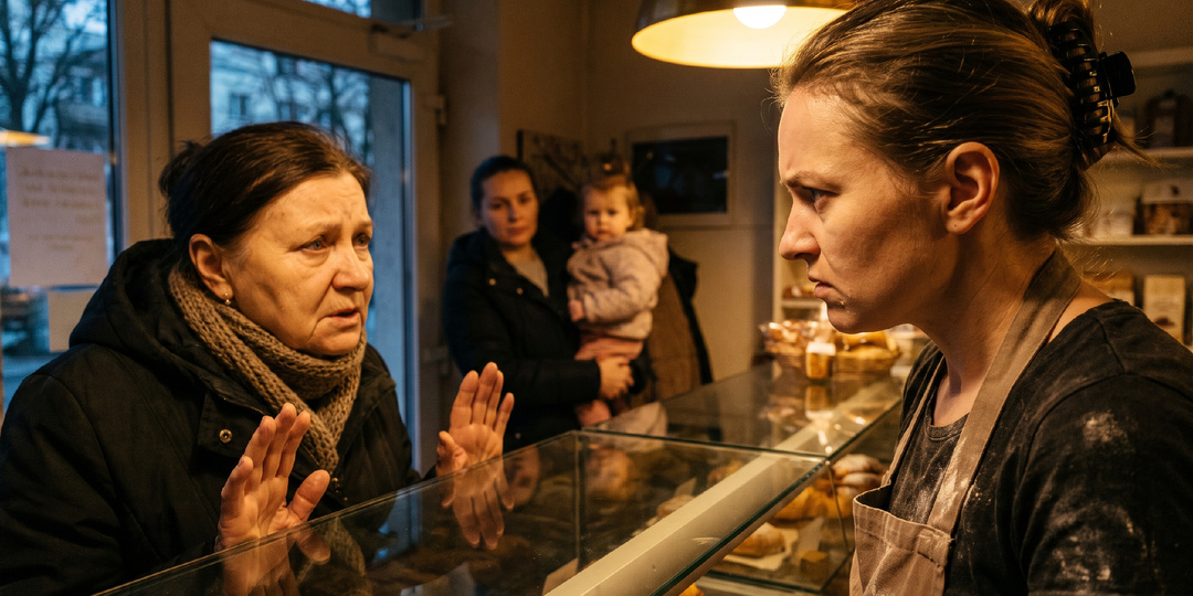 -Свекровь не нашла для внуков лишнего куска. Я не нашла для неё лишнего месяца.