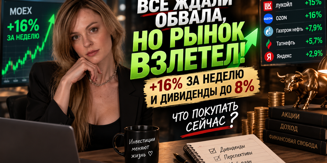 🚨 ВСЕ ЖДАЛИ ОБВАЛА, НО РЫНОК ВЗЛЕТЕЛ: +16% за неделю и дивиденды до 8% — что покупать сейчас?