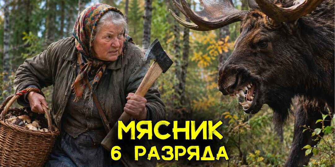 Лось выслеживал бабушку в лесу и напал. Бывшая работница мясокомбината не растерялась и дала отпор имея топор