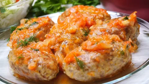 Гречаники с подливой
