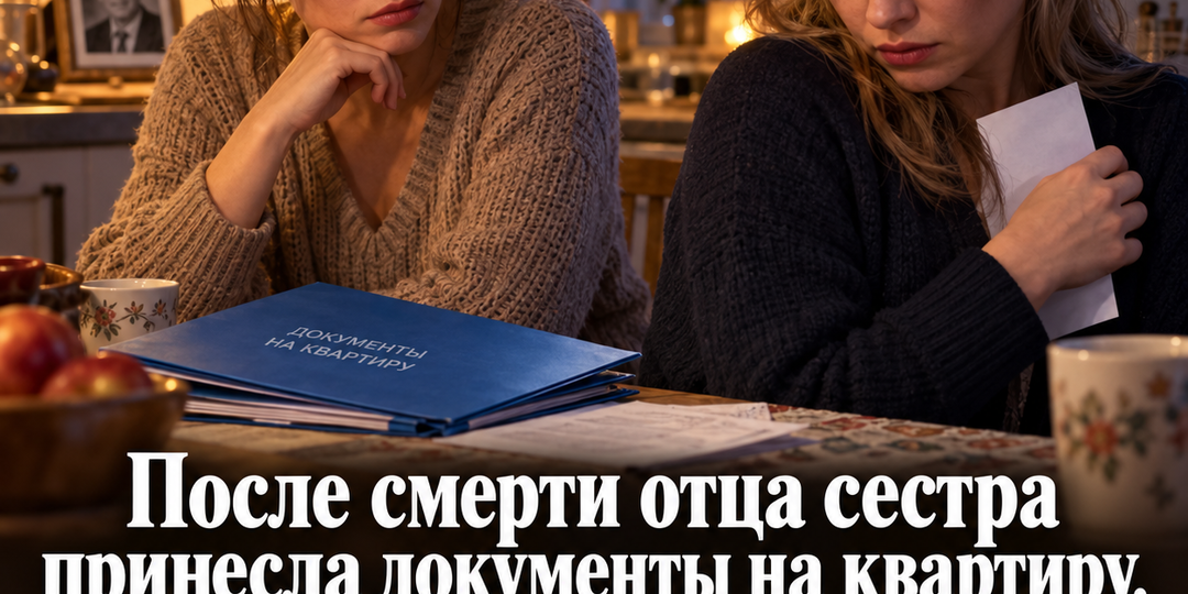 🏠 После смерти отца сестра принесла документы на квартиру. Одну страницу мама просила мне не показывать