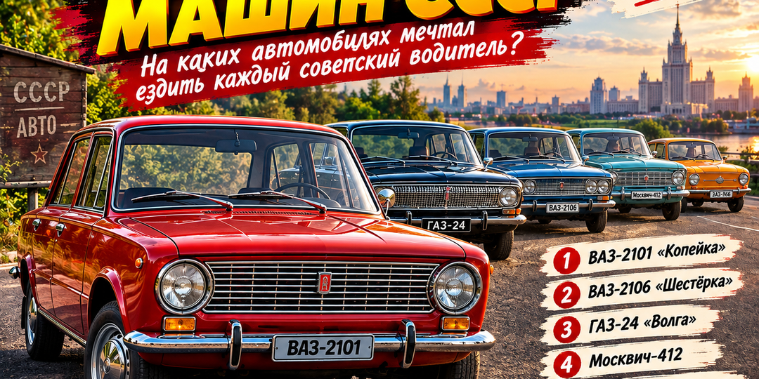 ТОП-5 легендарных машин СССР: на каких автомобилях мечтал ездить каждый советский водитель