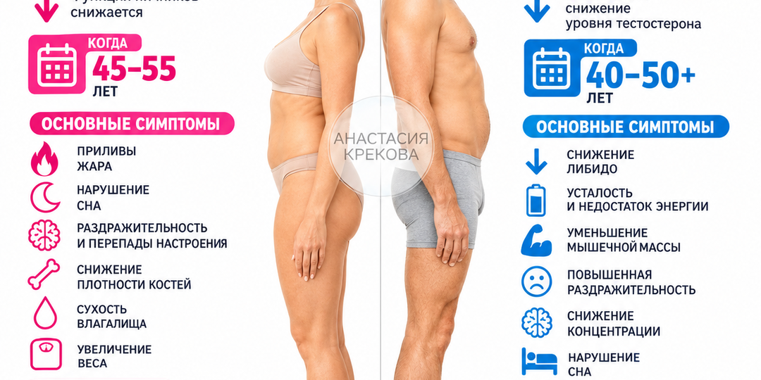 Менопауза и андропауза: как помочь организму в период гормональных изменений
