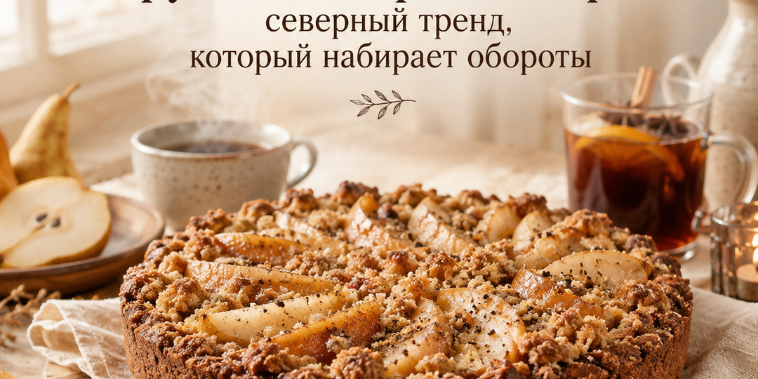 Ржаной пирог с грушей и черным перцем: северный тренд, который набирает обороты