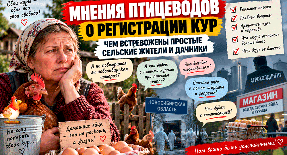 Мнения птицеводов о регистрации кур – чем встревожены простые сельские жители и садоводы-дачники