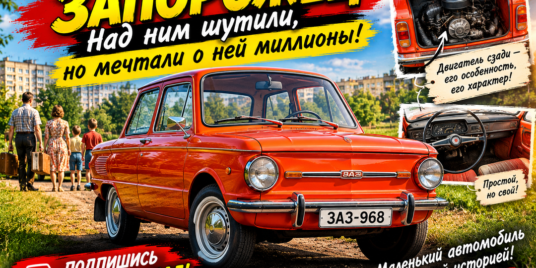 ЗАЗ-968 «Запорожец»: над ним шутили, но для многих он был настоящей мечтой