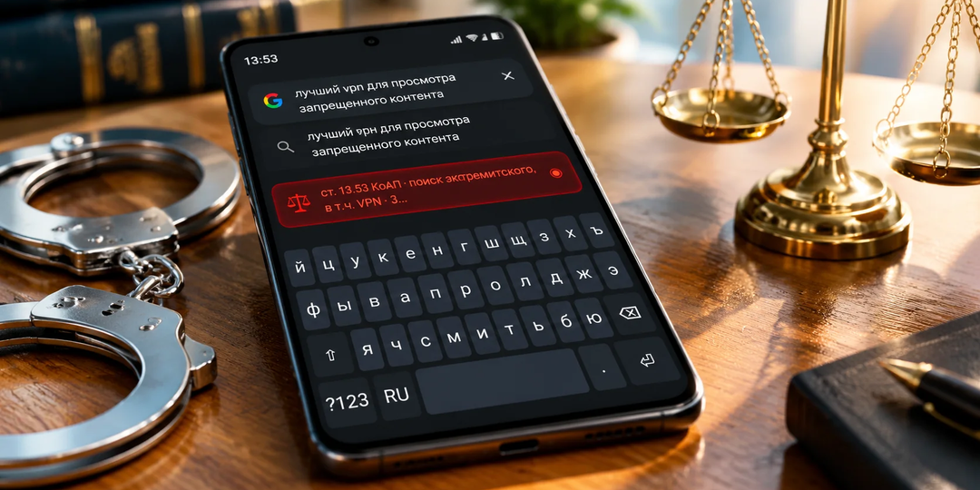 Клавиатура "Соучастник" для Android покажет срок УК РФ за ваше сообщение до его отправки