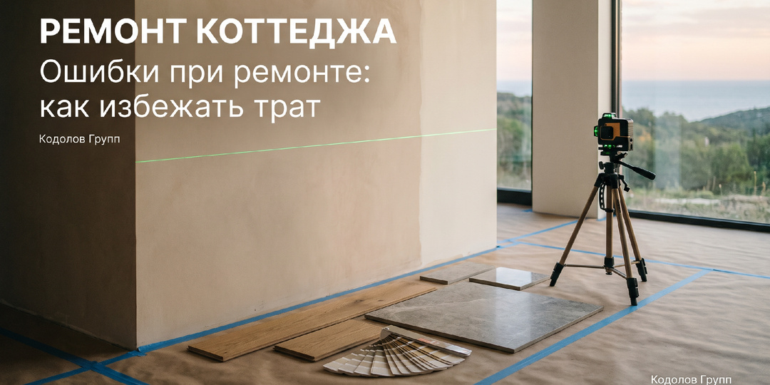 Ошибки при ремонте коттеджей: как избежать лишних трат