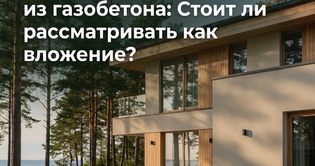 Ликвидность загородного дома из газобетона: стоит ли рассматривать как инвестицию