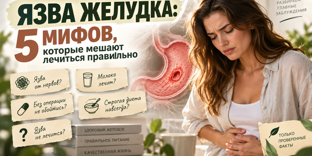 Язва желудка: 5 мифов, которые мешают лечиться правильно