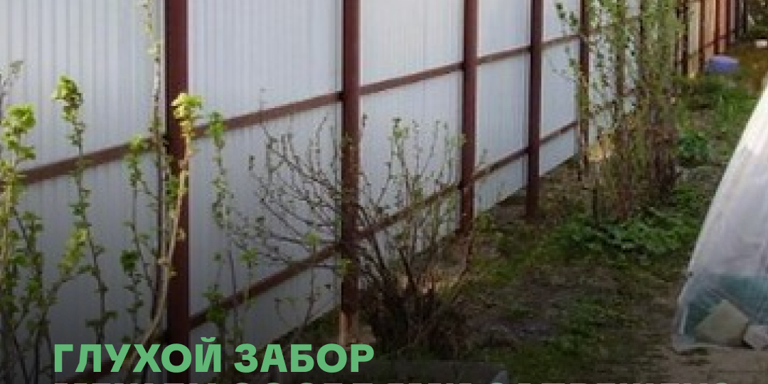 Можно ли поставить глухой забор между соседями?