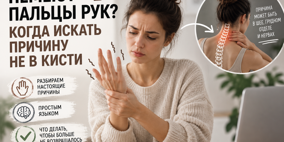 Немеют пальцы рук: когда искать причину не в кисти