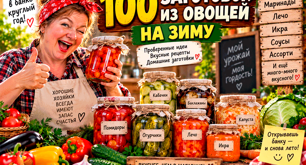 100 заготовок из овощей на зиму – точные рецепты в граммах на 1 литровую банку и самые вкусные закрутки 😂🥫