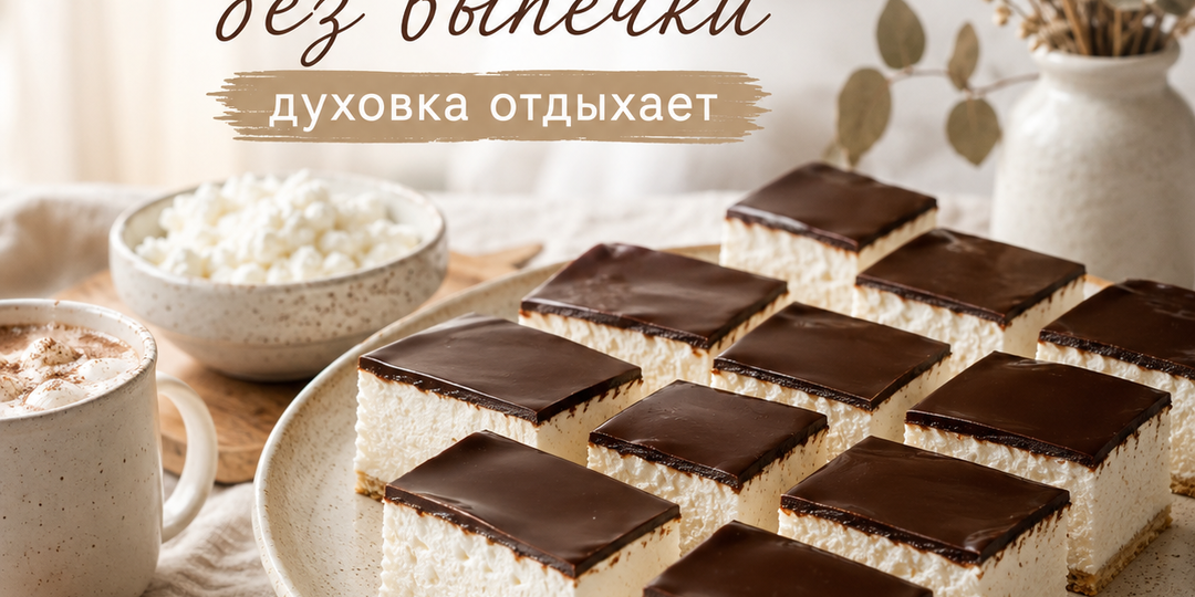 Печенье «Птичье молоко» без выпечки, духовка отдыхает