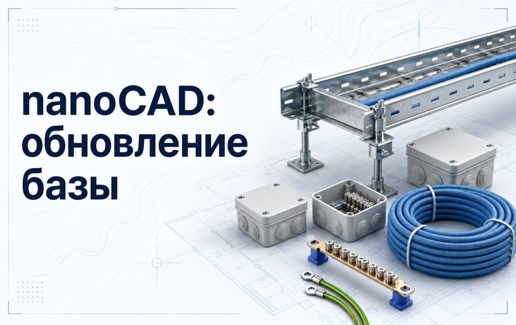 Более 500 позиций для электропроекта: что добавили в каталог nanoCAD