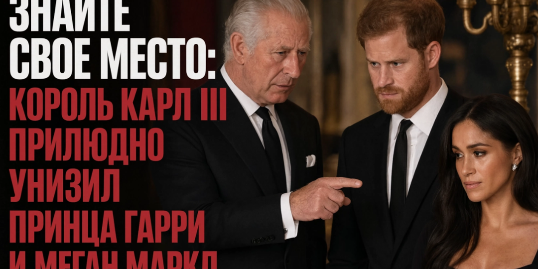 Знайте свое место: король Карл III прилюдно унизил принца Гарри и Меган Маркл