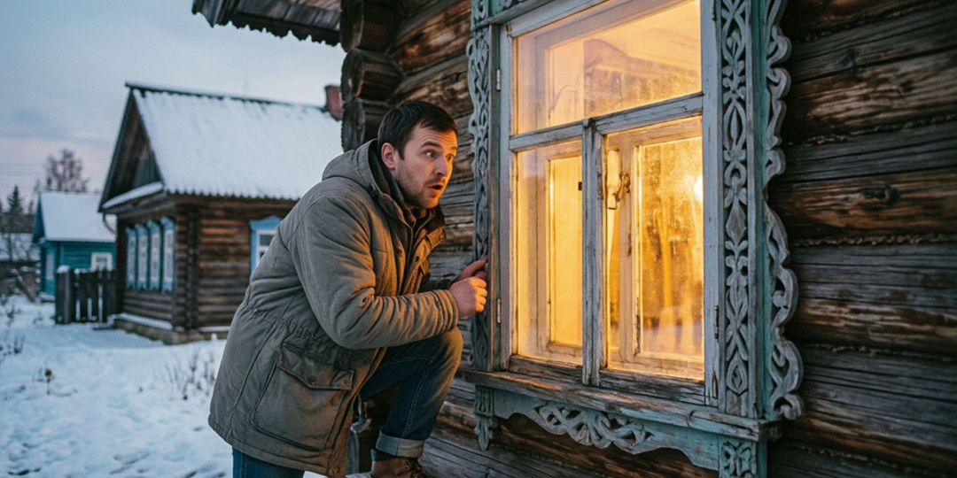 Не предупредив жену, муж приехал в дом бабушки. Но заглянув в окно, он застыл от увиденного