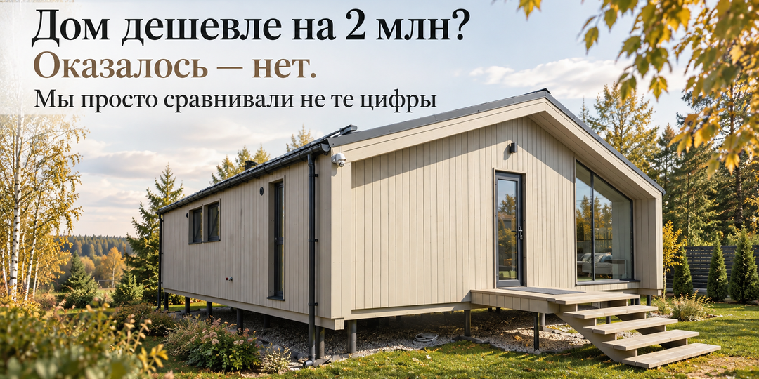 Дом дешевле на 2 млн оказался не дешевле. Мы просто сначала сравнивали не те цифры