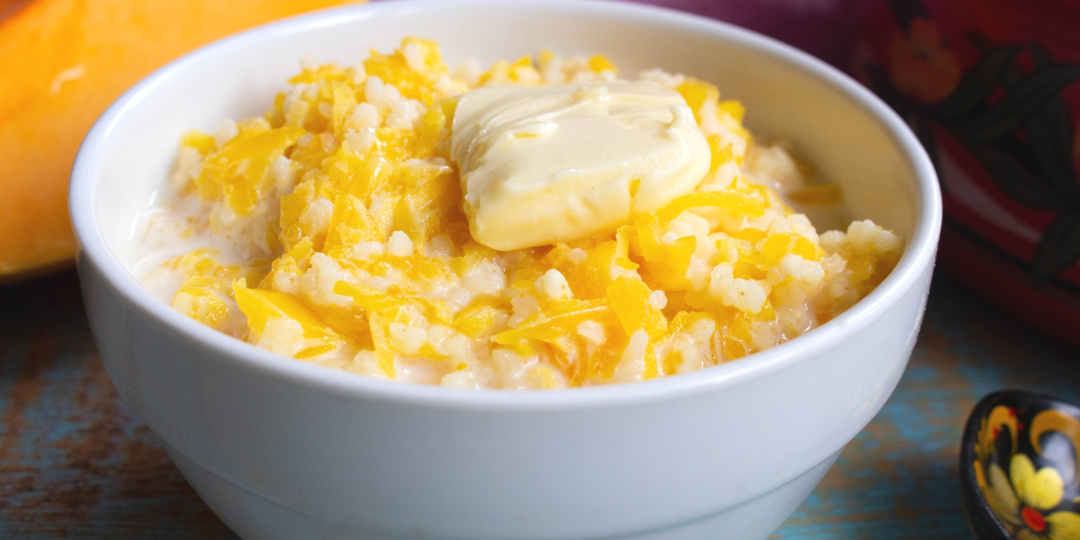 Тыквенная каша с пшёнкой на молоке