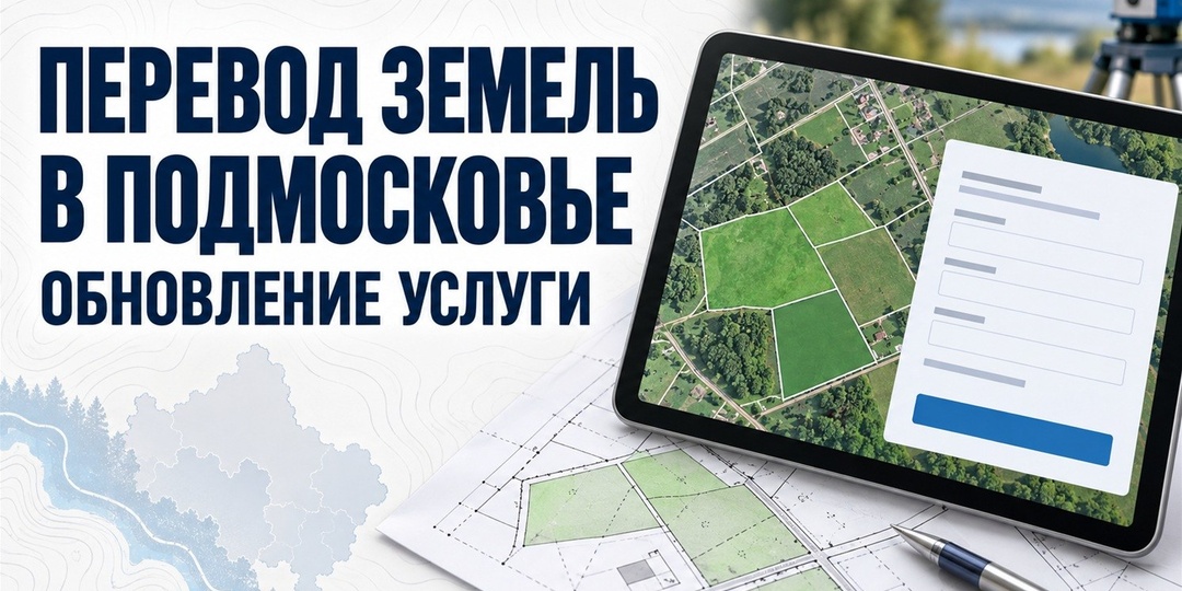 Перевод земли в Подмосковье: форма сама получает сведения ЕГРН