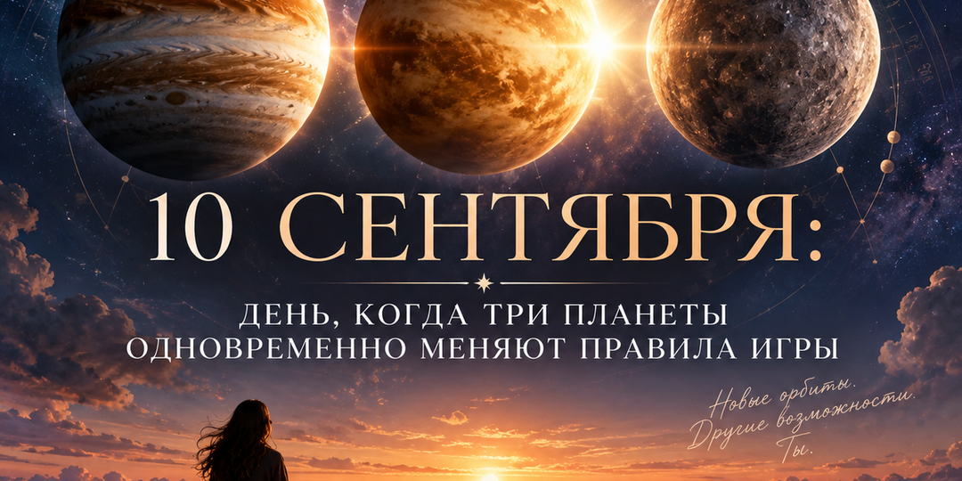 10 сентября: день, когда три планеты одновременно меняют правила игры