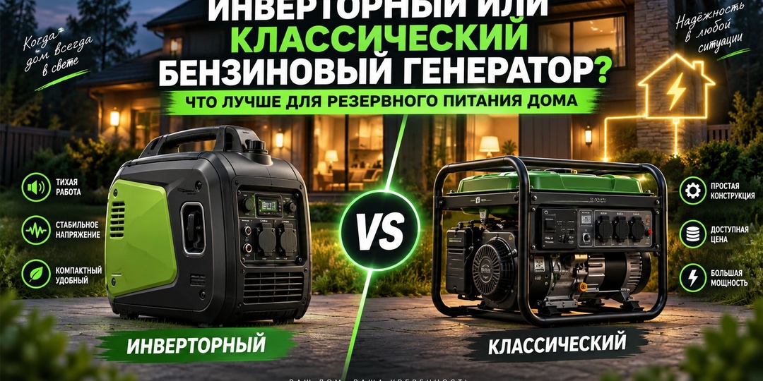 Нужен ли дому инверторный генератор? Разбираем мифы о котлах, холодильниках и «чистом токе»