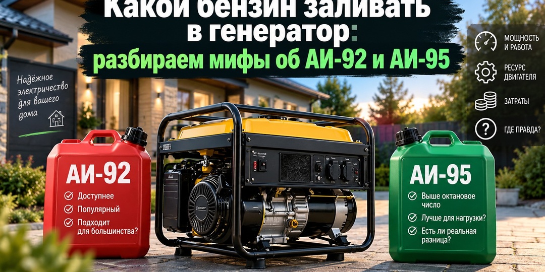 АИ-92 или АИ-95 для генератора: стоит ли покупать бензин подороже?