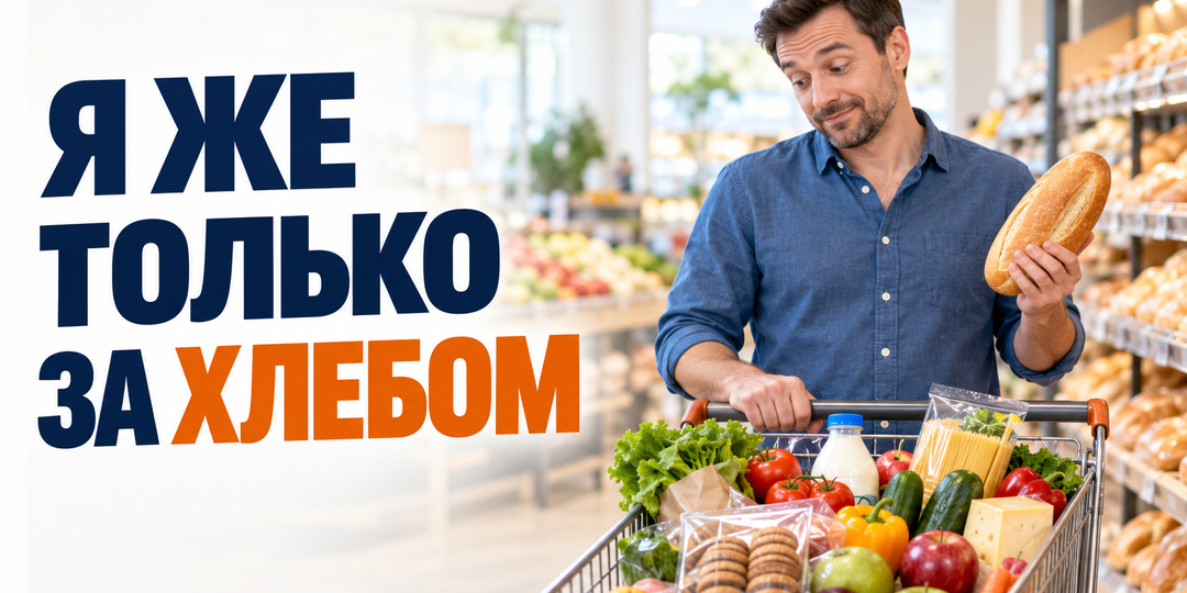 Зашёл за хлебом, вышел с пакетом. Почему мы покупаем больше, чем собирались?
