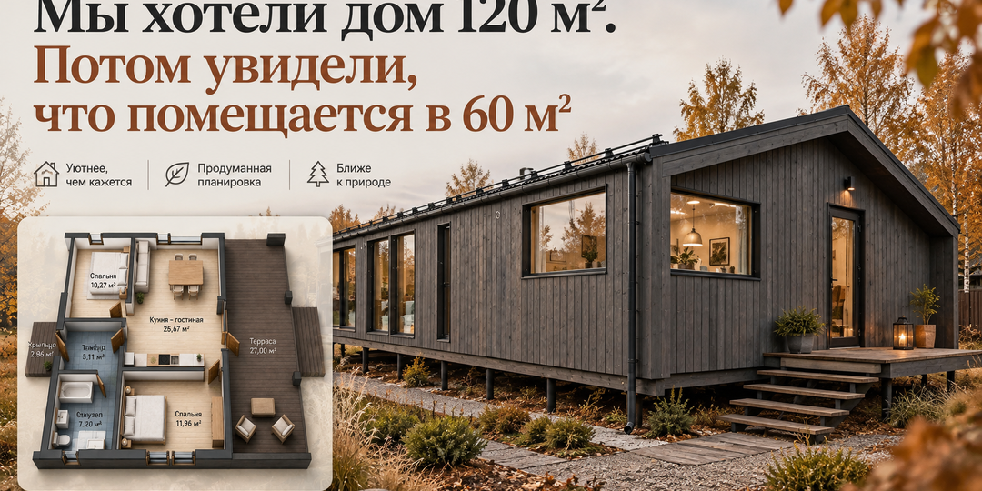 Дом за 8 млн рублей: почему BlagoBarn 60 кажется маленьким, пока не сравнишь его с квартирой