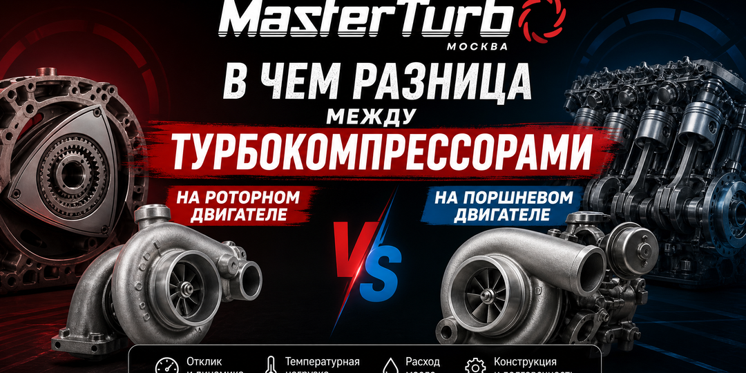В чем разница между турбокомпрессорами на роторном и поршневом двигателе.