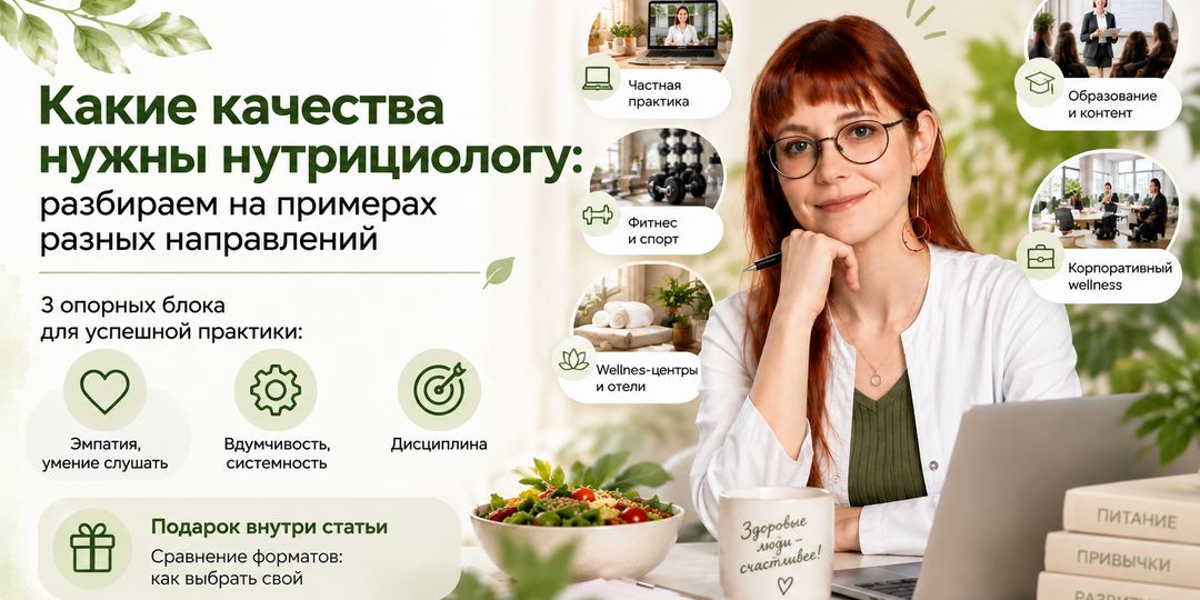 Какие качества нужны нутрициологу: разбираем на примерах разных направлений