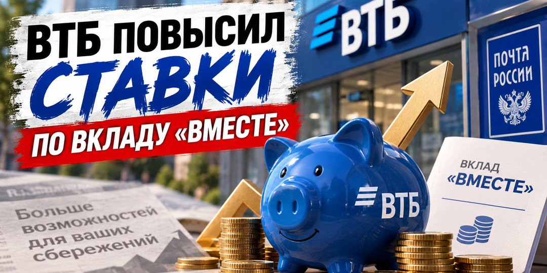 ВТБ повысил ставки по вкладу «Вместе»: что изменилось с 9 сентября