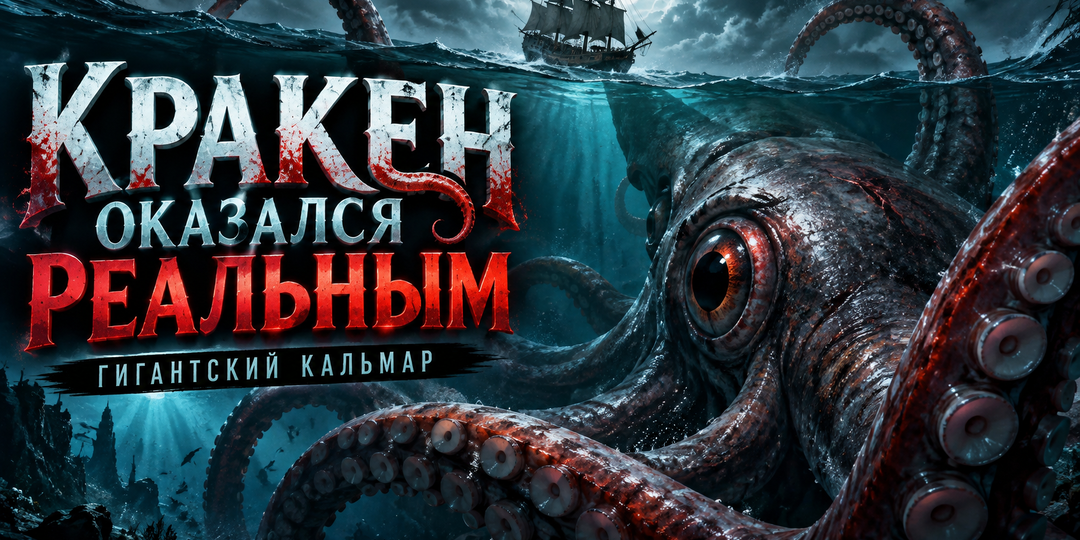 Кракен оказался реальным: гигантского кальмара веками считали морской легендой