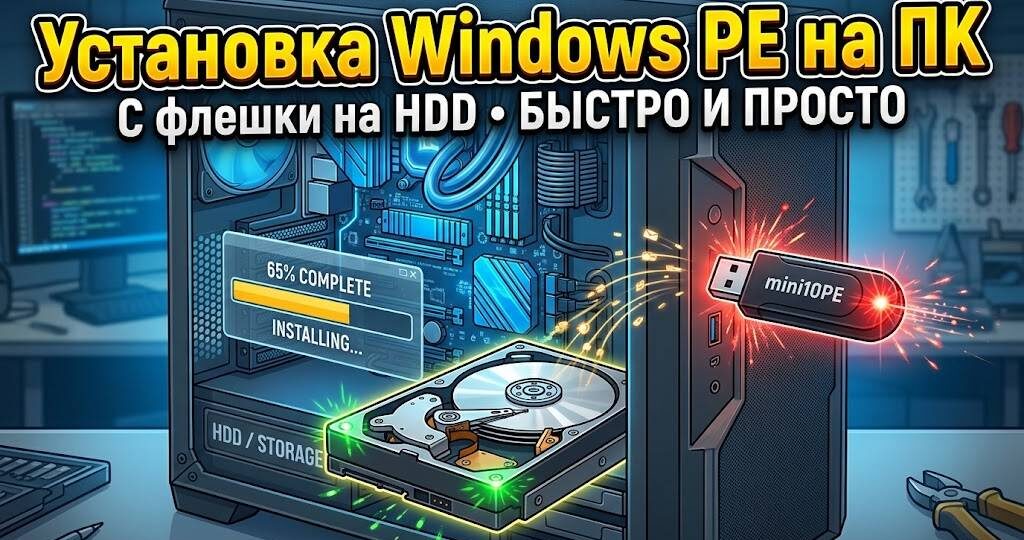 Как установить Windows PE на ssd/hdd?