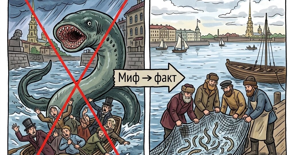 Петербургский «Кракен»: правда ли, что гигантские миноги атаковали Неву в 19 веке?