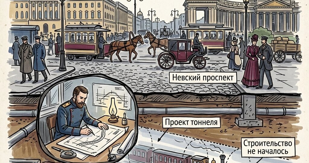 Метро» XIX века: Секретный проект подземной железной дороги в царском Петербурге